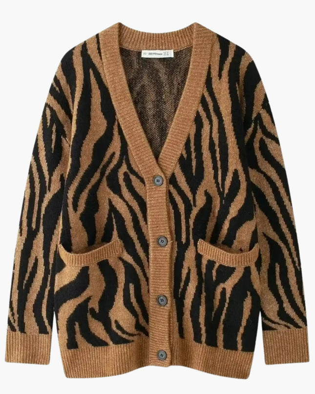 Berta | Zebra gestreiftes Strickzeug für Frauen