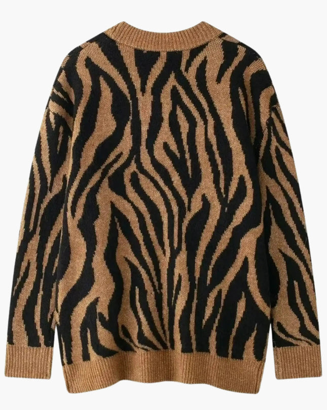 Berta | Zebra gestreiftes Strickzeug für Frauen