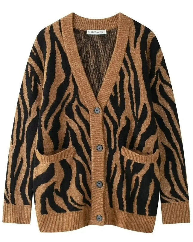 Berta | Zebra gestreiftes Strickzeug für Frauen