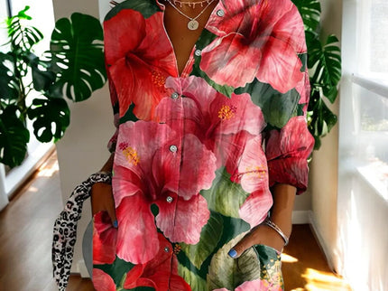 Irene | Stilvolle Blumenbluse