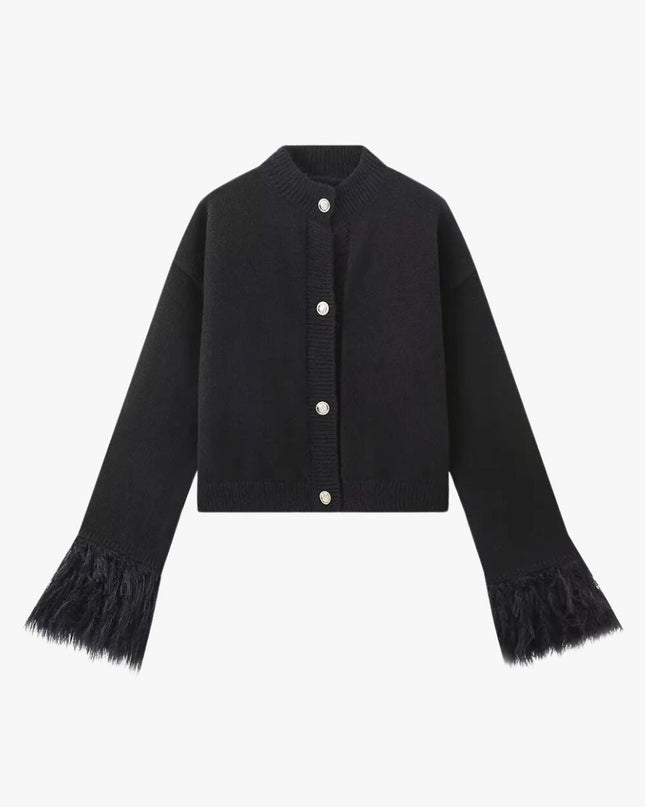 Manon | Strickjacke mit Knöpfen und Federärmeln