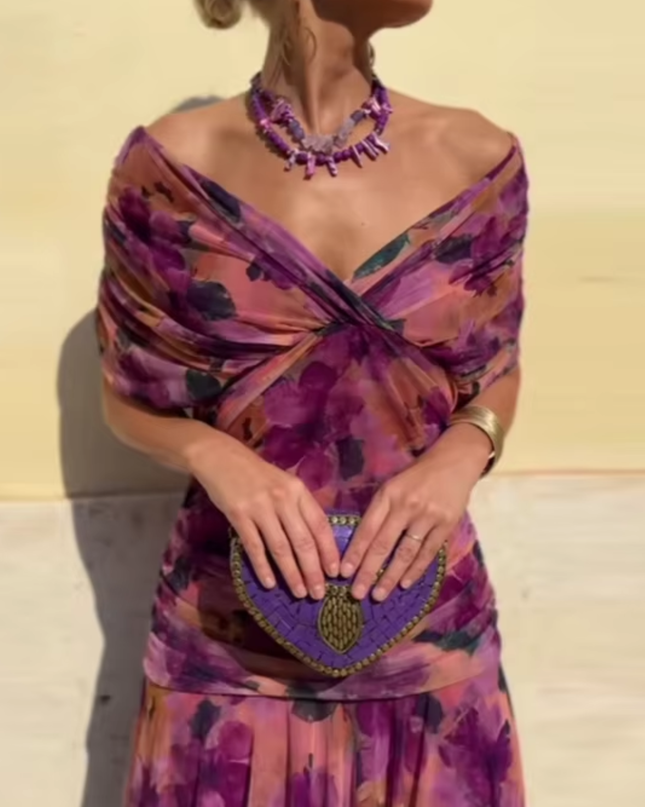 Lady™ - Elegantes Maxikleid für festliche Anlässe mit V-Ausschnitt