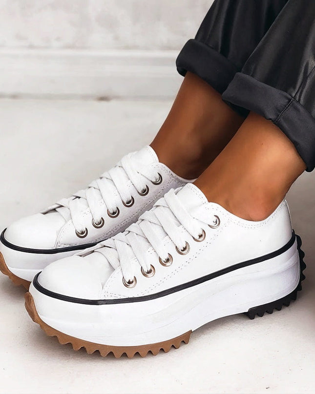 Elsa - Plattform-Sneaker aus Leder