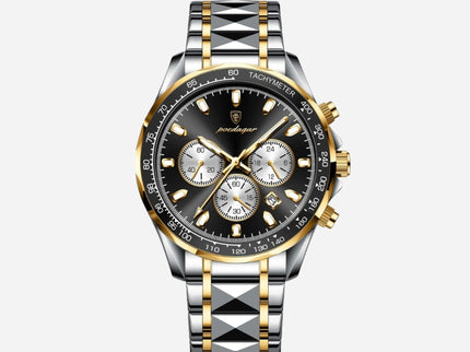Luxuriöse Herren-Sportuhr mit wasserdichtem Quarzwerk und Chronograph