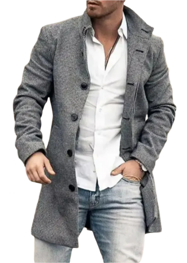 Mack | Stilvoller Wollmantel mit Fischgrätenmuster