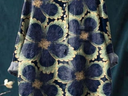Alodia | Florale Französische Vintage-Bluse