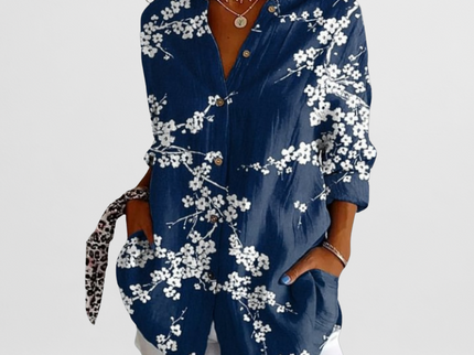 Hilda | Elegante Vintage-Bluse mit Blumenmuster