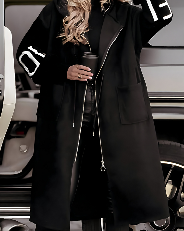 WENDY - Damenjacke mit Strickärmeln und Kapuze