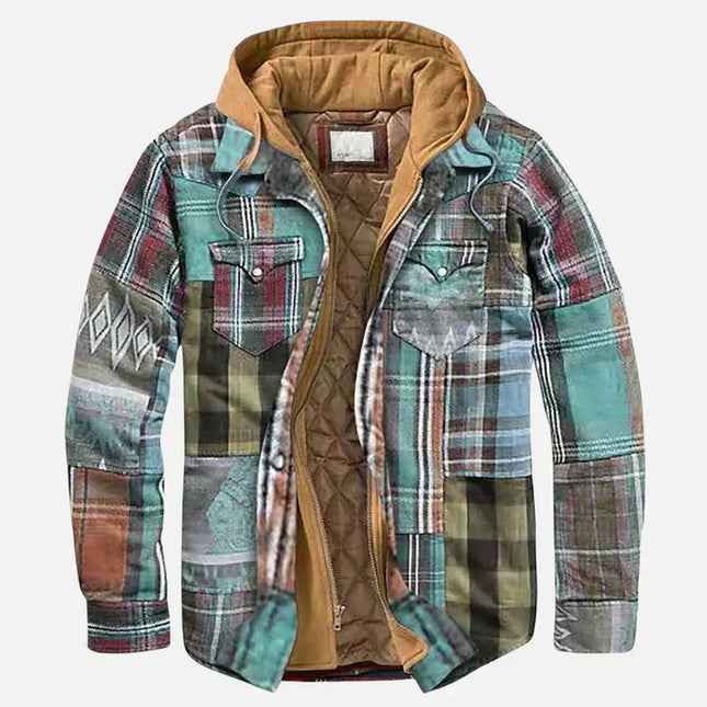Andrea™ | Stylische Patchwork Karo Jacke