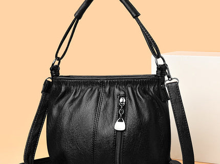 Iris - Klassische Herbst Handtasche aus weichem Leder für Frauen