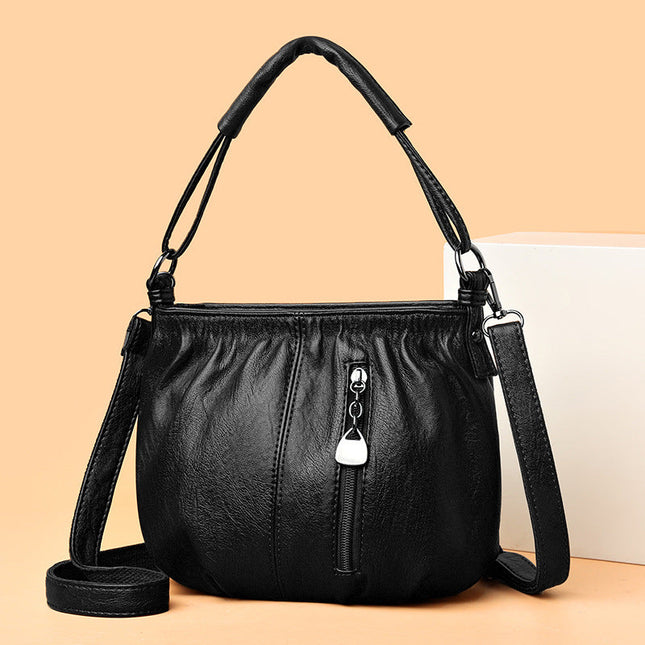 Iris - Klassische Herbst Handtasche aus weichem Leder für Frauen
