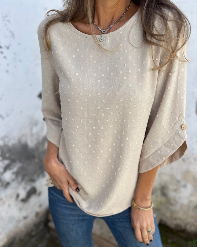 BENEDICTE - LOCKERE BLUSE MIT ÄRMELN