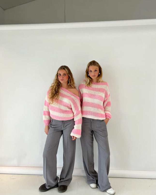 Gemütlicher leichter Strickpullover für lässigen Komfort