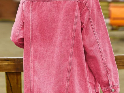 Lidi - Button Down Jeansjacke aus gewaschenem Denim
