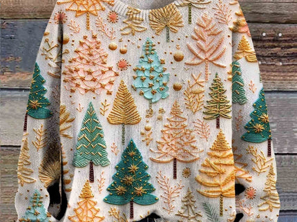 Céline™ - Weihnachts-Pullover mit Weihnachtsbäumen