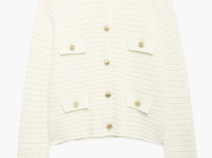 Ivonne | Texturierte Strickjacke mit Knopfleiste