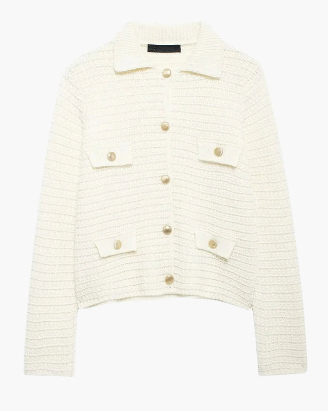 Ivonne | Texturierte Strickjacke mit Knopfleiste