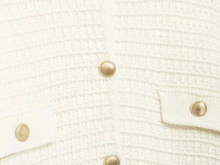Ivonne | Texturierte Strickjacke mit Knopfleiste