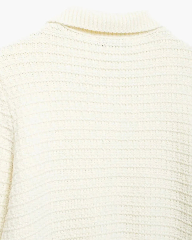 Ivonne | Texturierte Strickjacke mit Knopfleiste