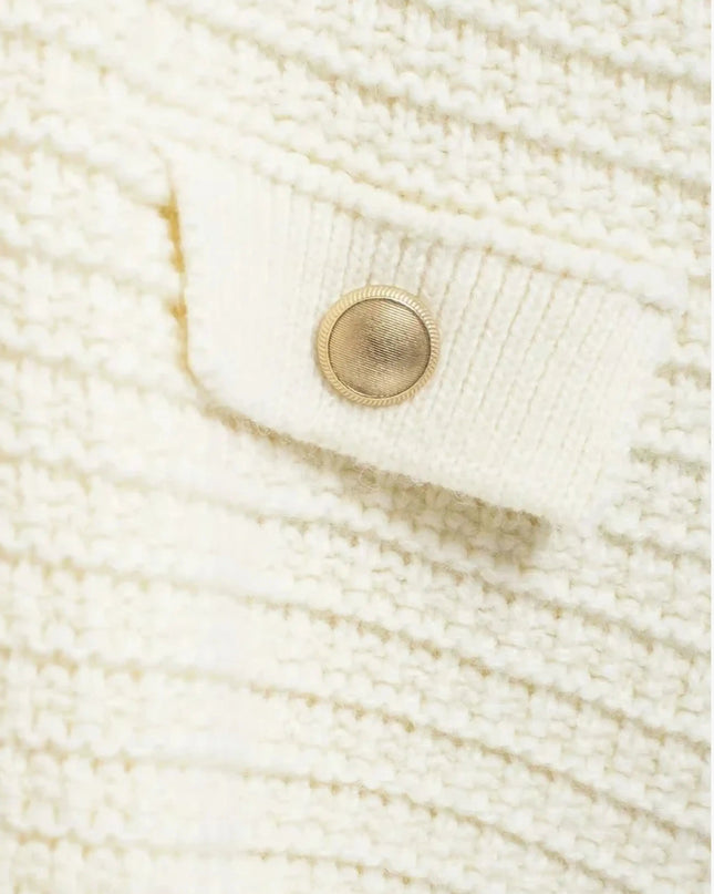 Ivonne | Texturierte Strickjacke mit Knopfleiste