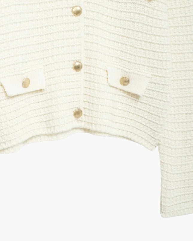 Ivonne | Texturierte Strickjacke mit Knopfleiste