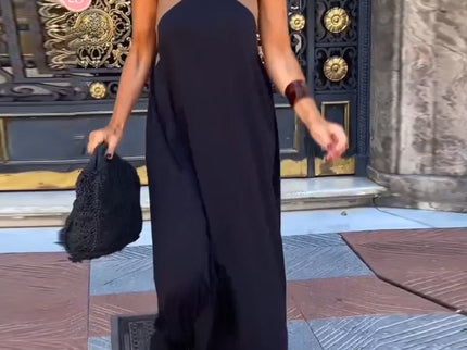 Salve™ - Elegantes Kleid mit Kontrastfarbe