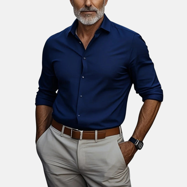 Gizmo™ | Herren Slim Fit Business Hemd mit Knitterfrei