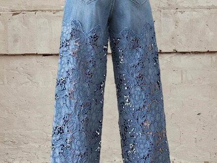 Britta | Damenjeans mit Spitze und Patchwork