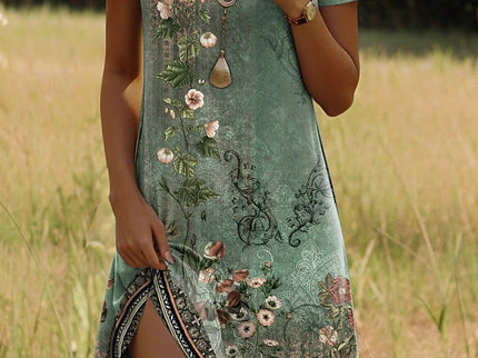 Isla™ – Kleid mit Indisch-inspiriertem Print und Rundhalsausschnitt