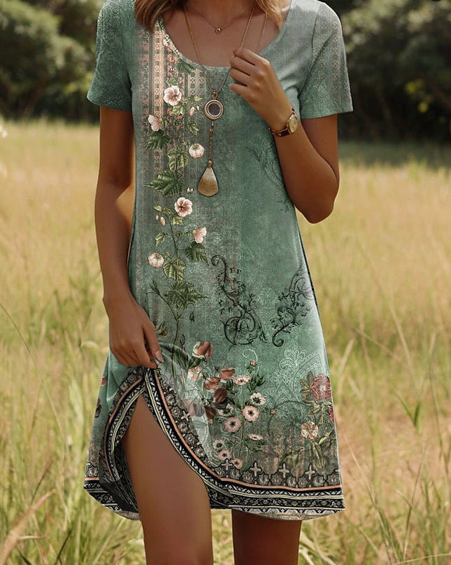 Isla™ – Kleid mit Indisch-inspiriertem Print und Rundhalsausschnitt