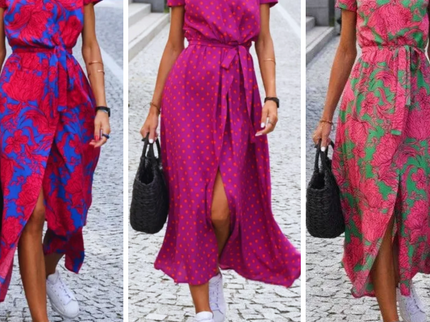 Jorlyn™ - Elegantes Kleid mit V-Ausschnitt und figurbetonter Passform