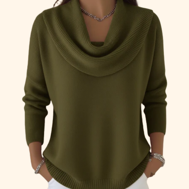 Victoire™ | Weicher Pullover mit Wasserfallausschnitt