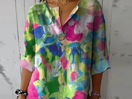 TIZIANA - LOCKERE BEDRUCKTE BLUSE