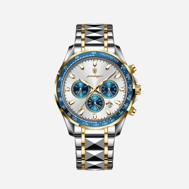 Luxuriöse Herren-Sportuhr mit wasserdichtem Quarzwerk und Chronograph