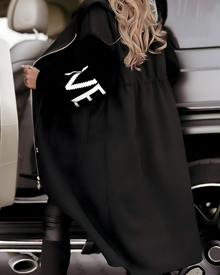 WENDY - Damenjacke mit Strickärmeln und Kapuze