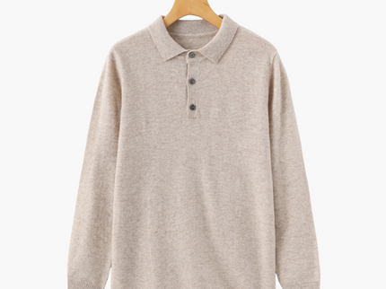 Bennett | Luxuriöser Herren Kaschmirpullover mit Polokragen & Knopfleiste