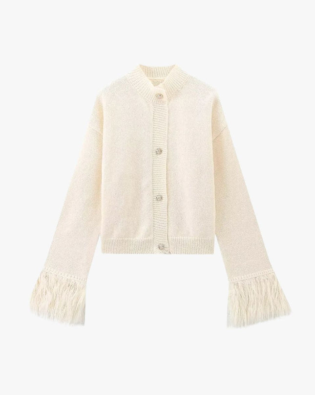 Manon | Strickjacke mit Knöpfen und Federärmeln