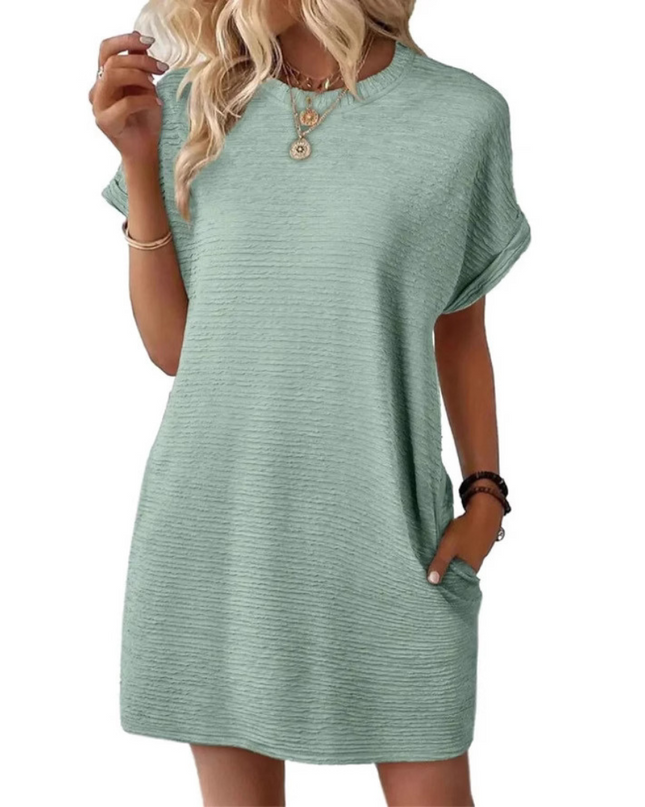 Ivay™ – Minimalistisches Sommerkleid mit Rundhalsausschnitt