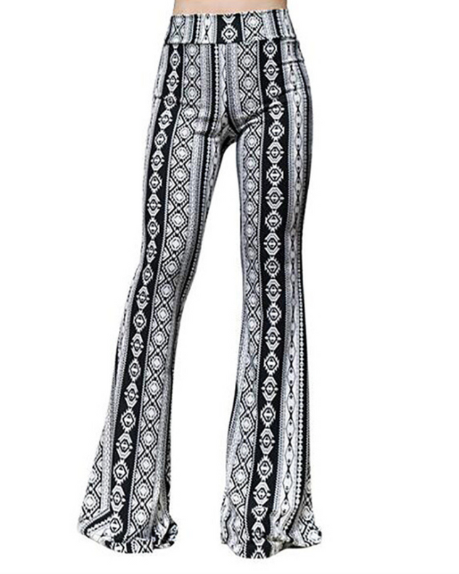 Leopard Bootcut-Hose