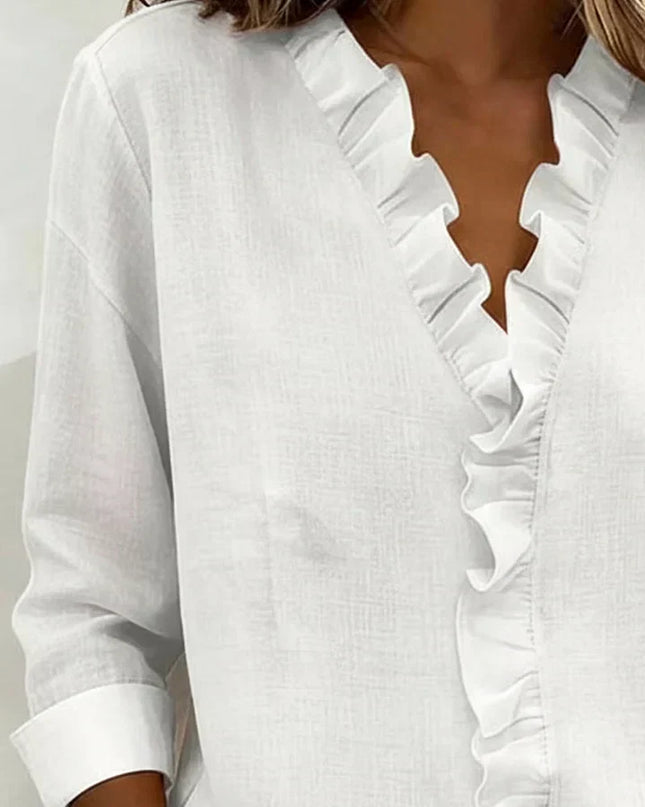 Beatrice | Edle V-Ausschnitt Bluse