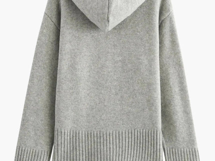 Kornelia | Strickjacke mit Kapuze und Reißverschluss