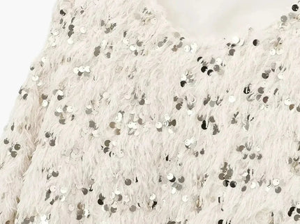 Wilhelmine | Glamouröser Glitzer-Strickpullover für Damen
