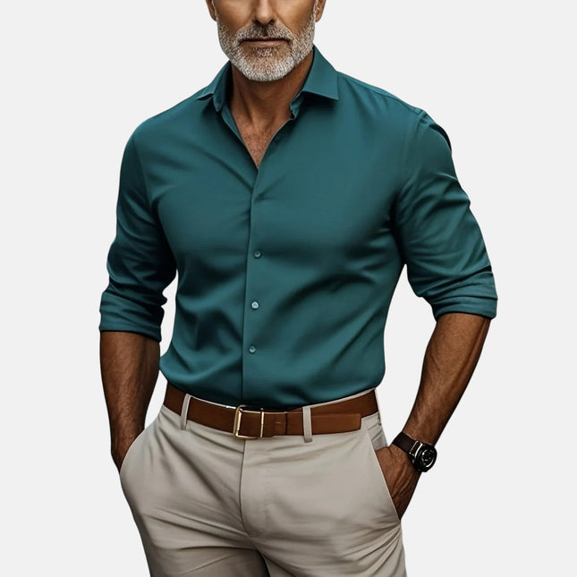 Gizmo™ | Herren Slim Fit Business Hemd mit Knitterfrei