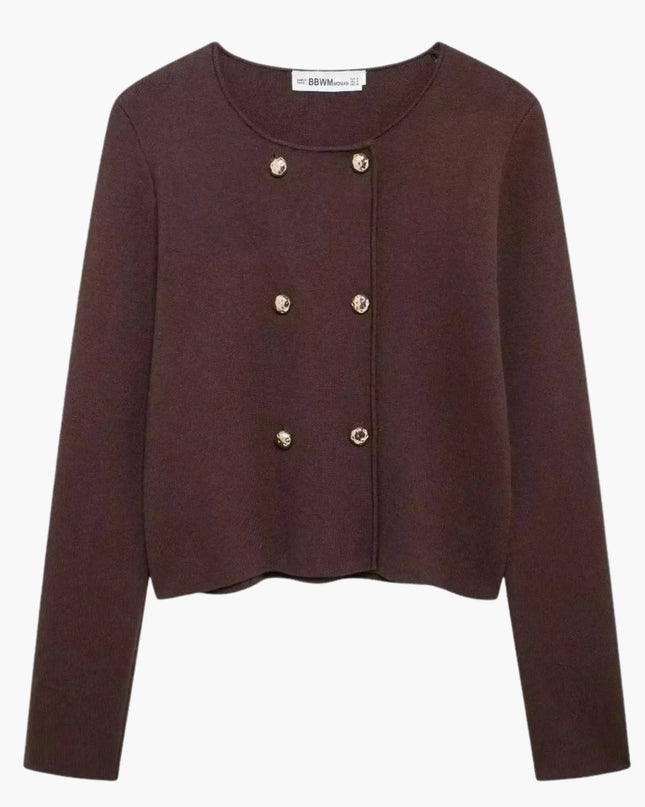 Martina | Doppelreihiger Strick-Cardigan