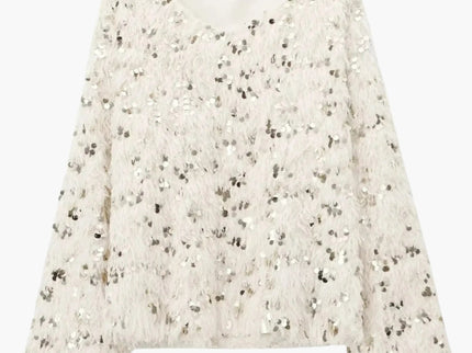 Wilhelmine | Glamouröser Glitzer-Strickpullover für Damen