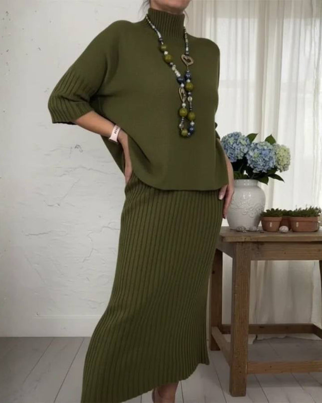 Marlene™ - Strick-Set mit Geripptem Rock