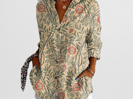 Hilda | Elegante Vintage-Bluse mit Blumenmuster
