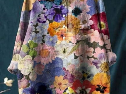 Alodia | Florale Französische Vintage-Bluse