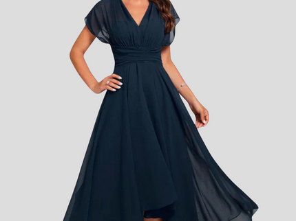 Enid™ – Fließendes & Elegantes Abendkleid mit V-Ausschnitt