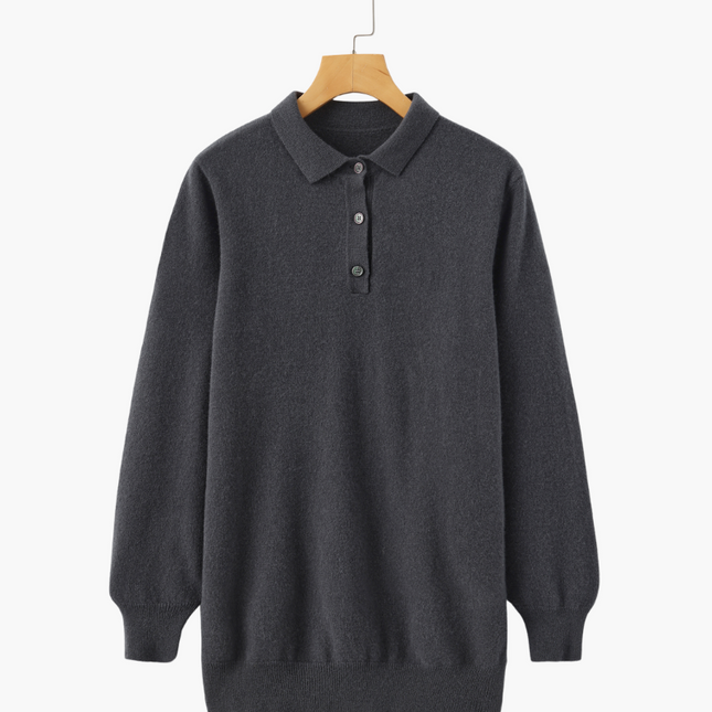 Bennett | Luxuriöser Herren Kaschmirpullover mit Polokragen & Knopfleiste